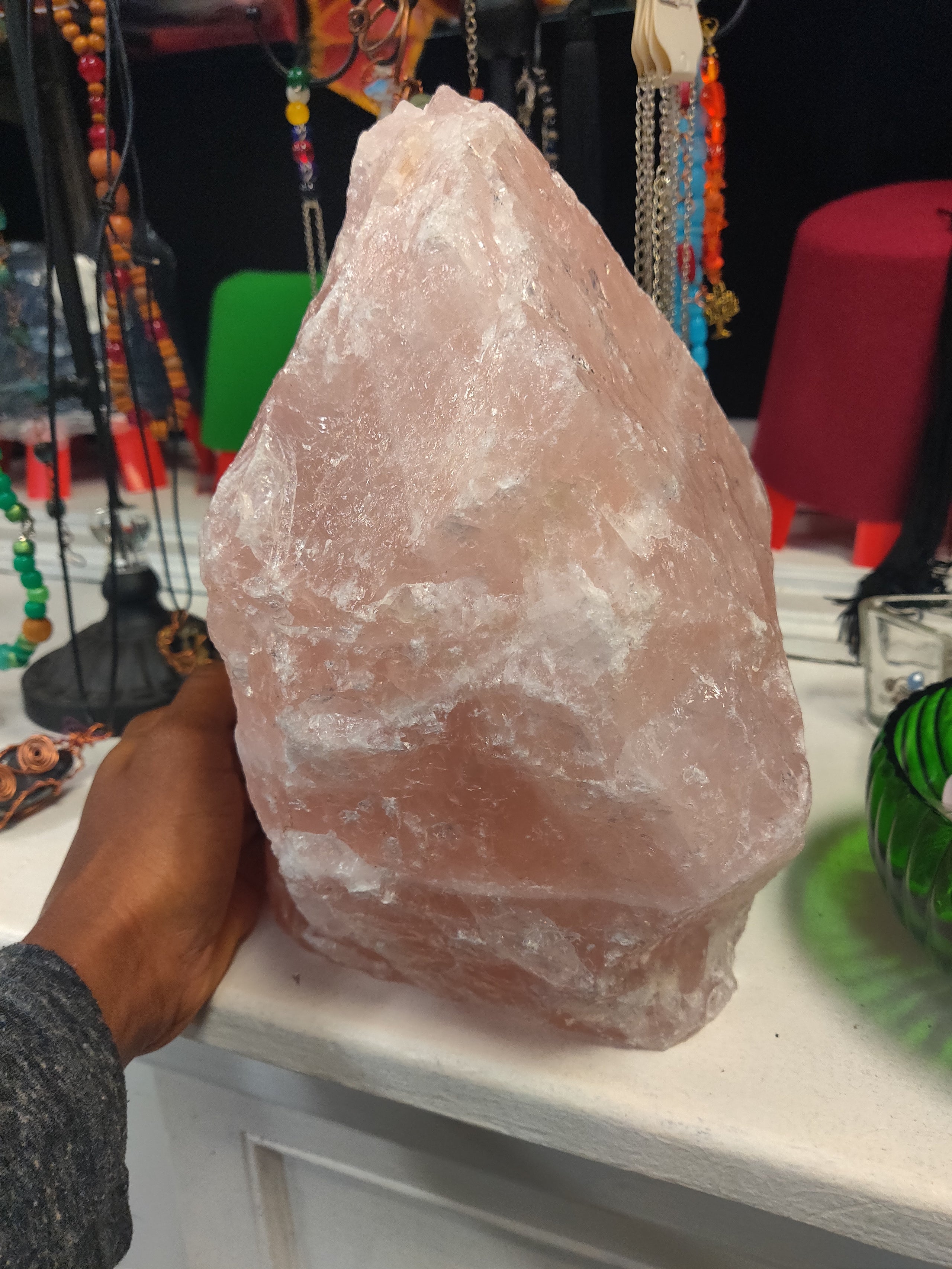 Huge Rose quartz Boulder